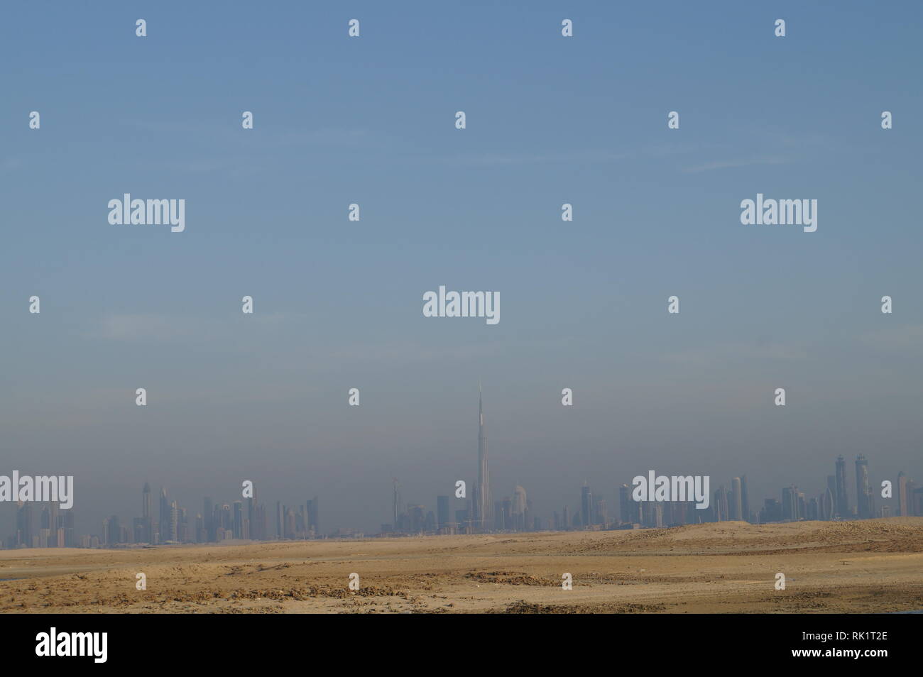 Blick aus dem Libanon Insel - Dubai Stockfoto