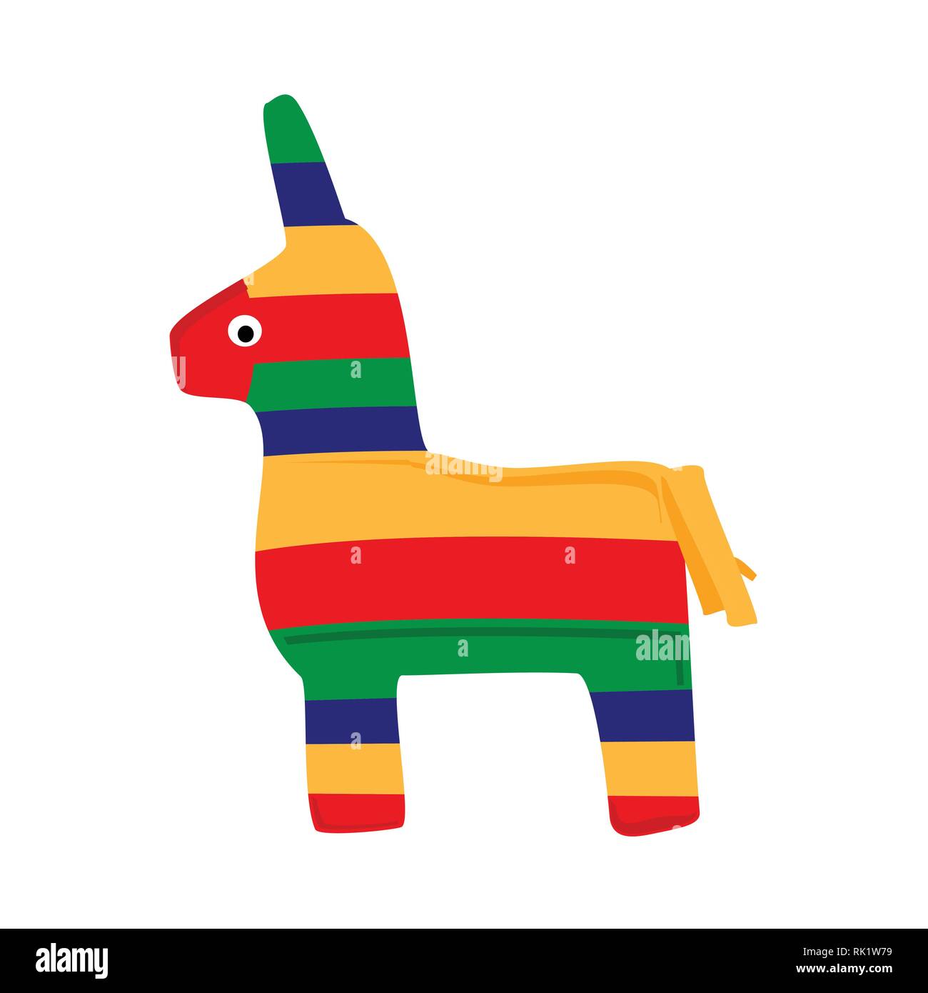 Pinata Pferd Vector Illustration auf weißem Hintergrund Stock Vektor