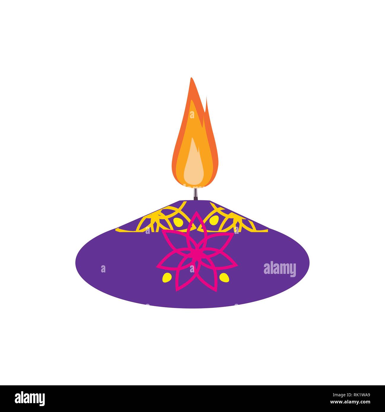 Vector Illustration diya Lampe leuchten bei Diwali Festival. Happy Diwali.  Grüße Card Design, Indische hinduistische Lichterfest "Diwali  Stock-Vektorgrafik - Alamy