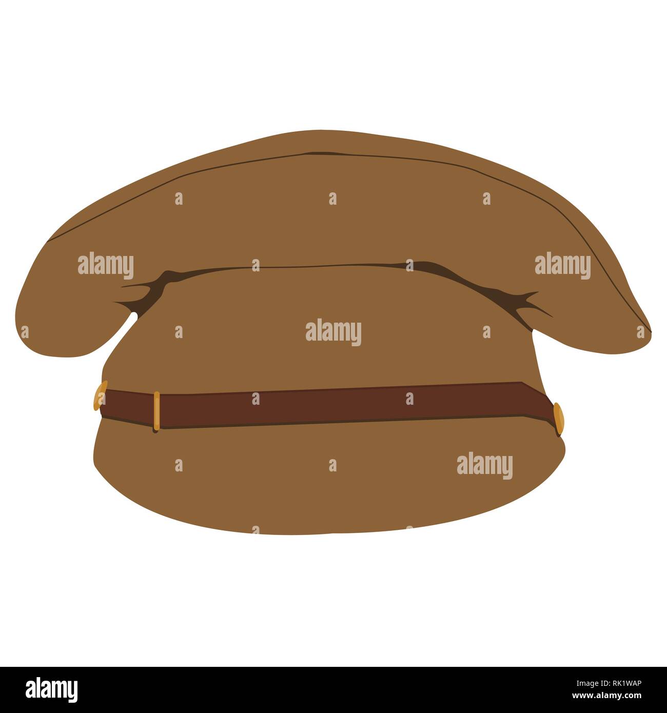 Vector Illustration Militär oder Armee, Hut, Mütze mit Visier template Design. Stock Vektor