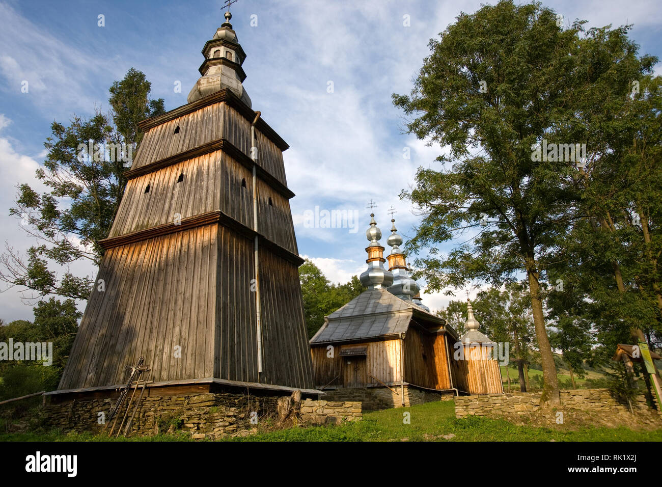 Turzansk, Polen; Die Turzansk hölzerne Kirche wurde 1803 erbaut. Ehemals Griechisch-katholische, Es ist derzeit Orthodox. Stockfoto