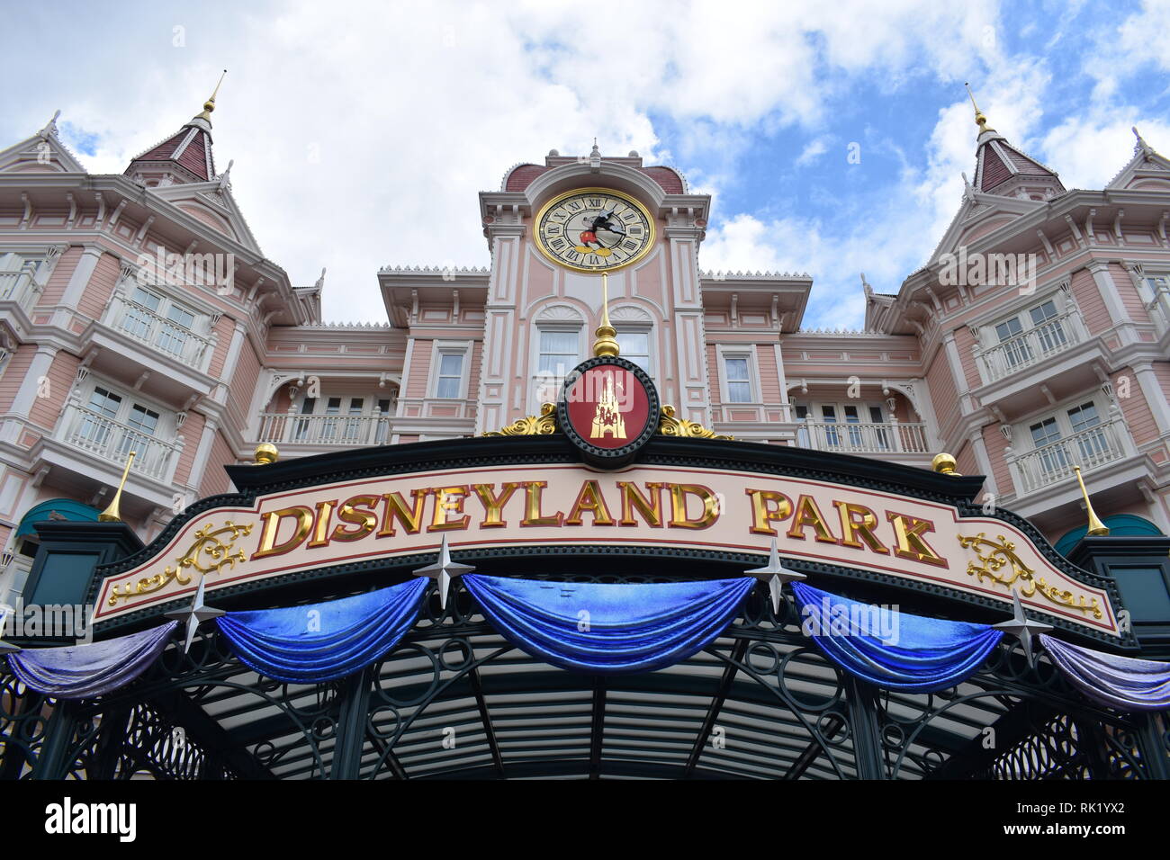 Disneyland Paris Eingang Stockfoto
