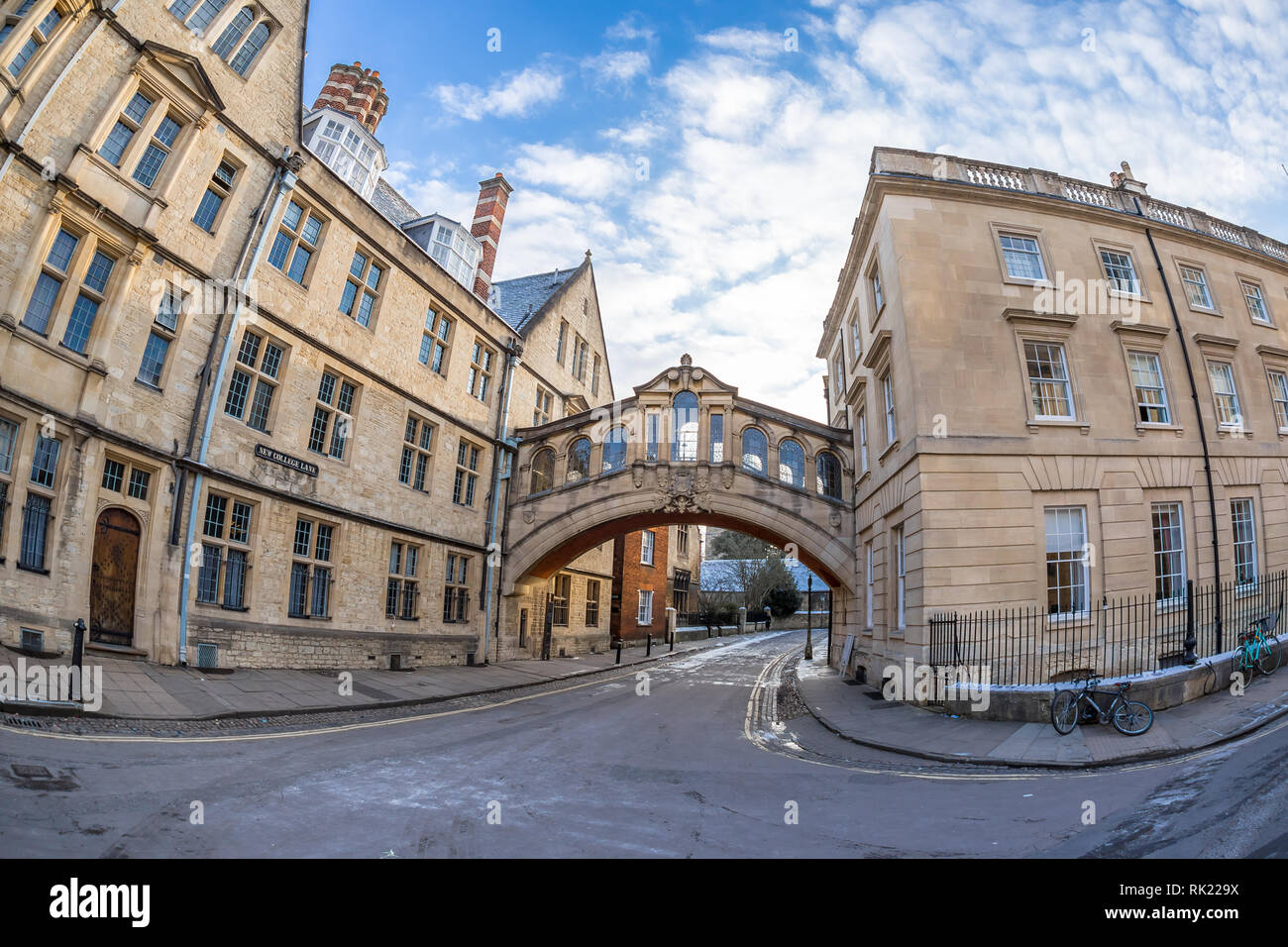 Seufzerbrücke in Oxford, Großbritannien Stockfoto