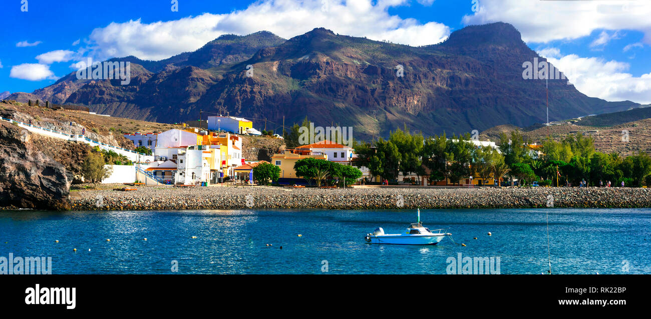 La Aldea de san nicolas Village, Gran Canaria, Spanien. Stockfoto