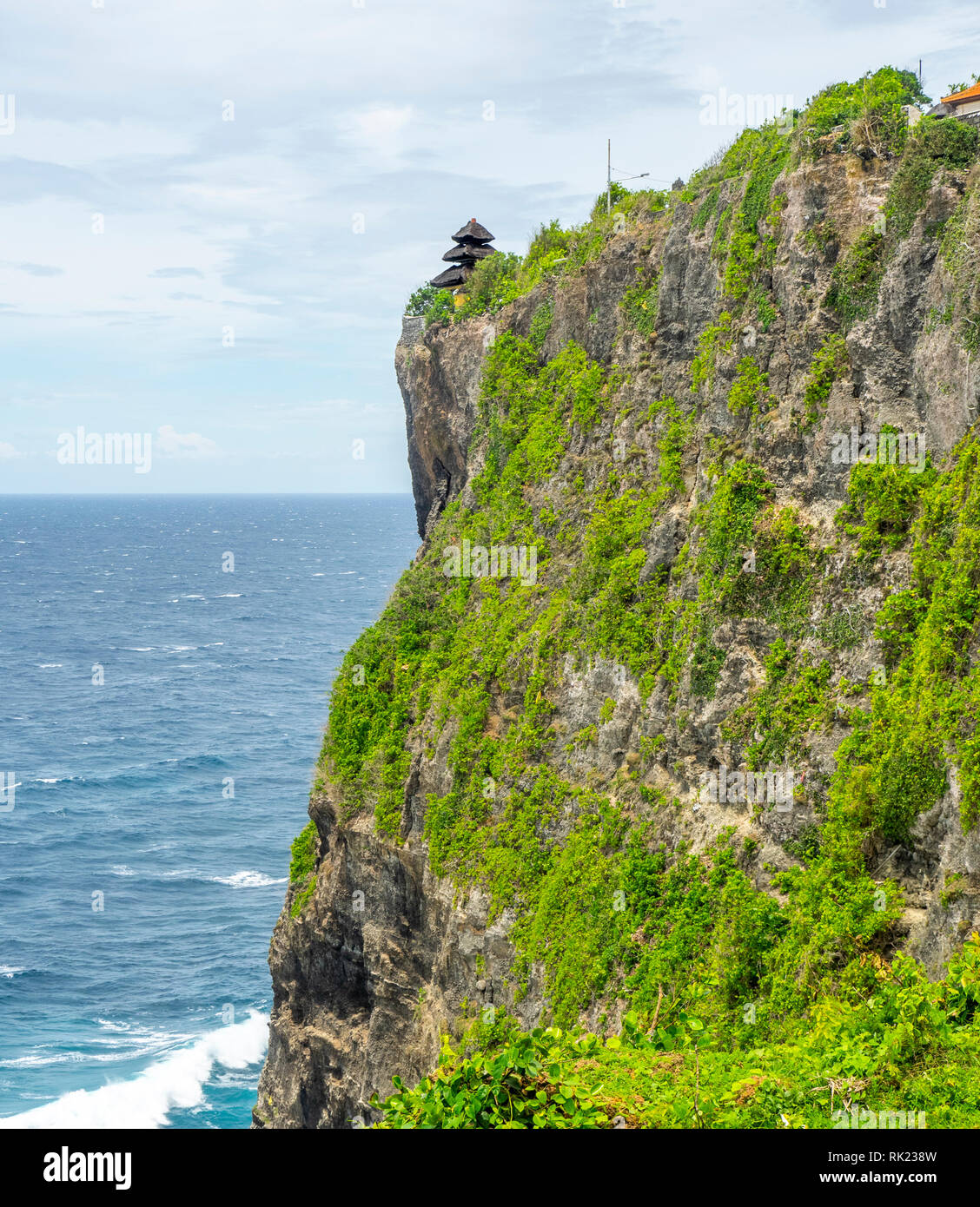 Uluwatu Tempel eine Pagode auf den Klippen der Halbinsel Bukit gehockt, Bali, Indonesien. Stockfoto