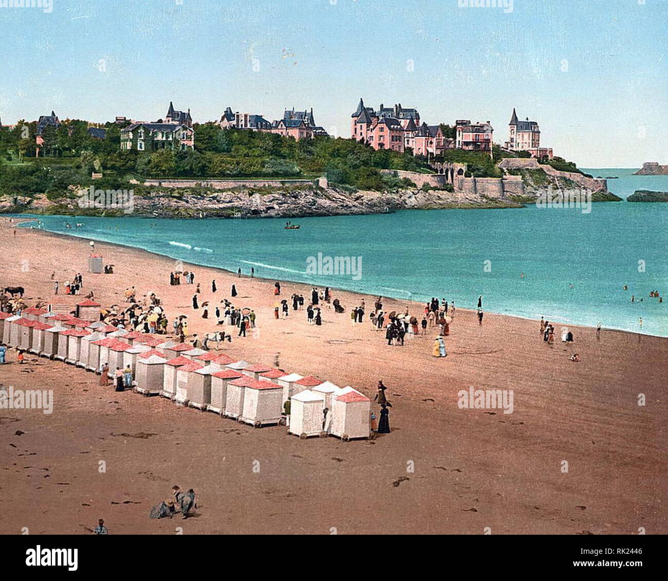 Pointe de la Malouine, Dinard, Frankreich. Zwischen 1890 und 1910. Stockfoto
