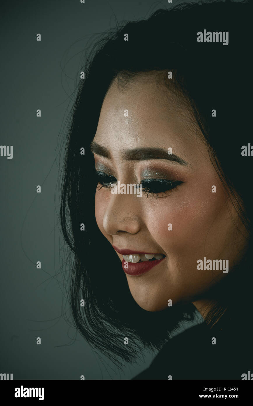 Asiatische Mädchen lächeln Stockfoto