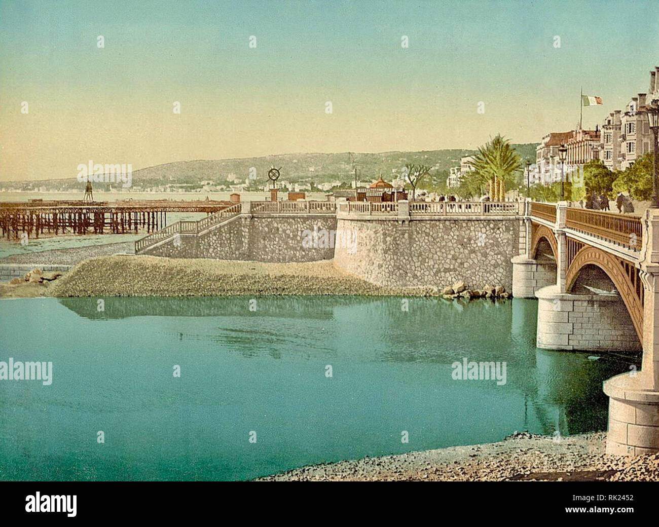 Pont Napoléon, Nizza, Frankreich. Zwischen 1890 und 1910. Stockfoto