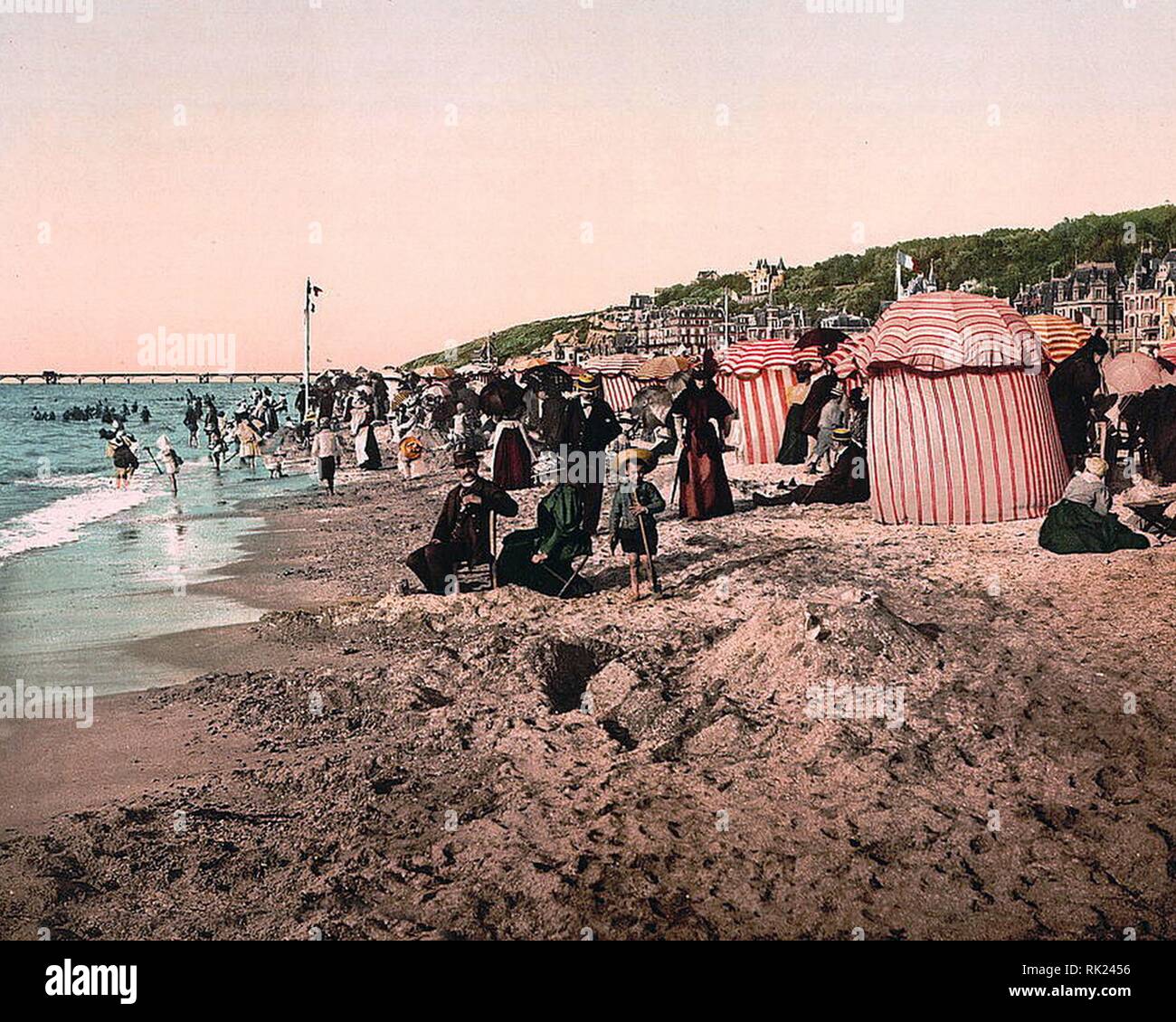 Trouville-sur-Mer, Frankreich. Zwischen 1890 und 1910. Stockfoto