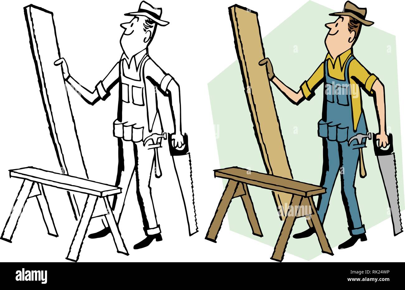 Tischler Cartoon Stockfotos Und Bilder Kaufen Alamy