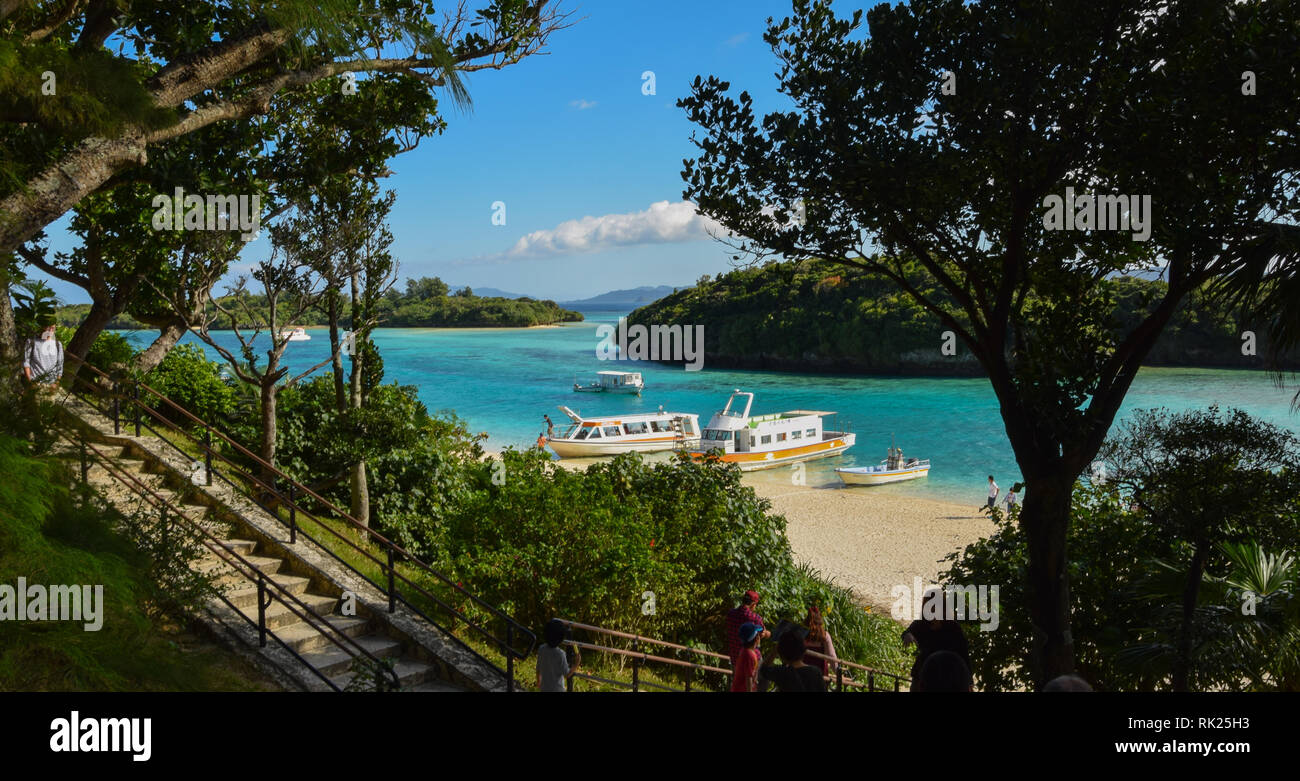 Die schöne Kabira Bucht in Ishigaki, Präfektur Okinawa Stockfoto