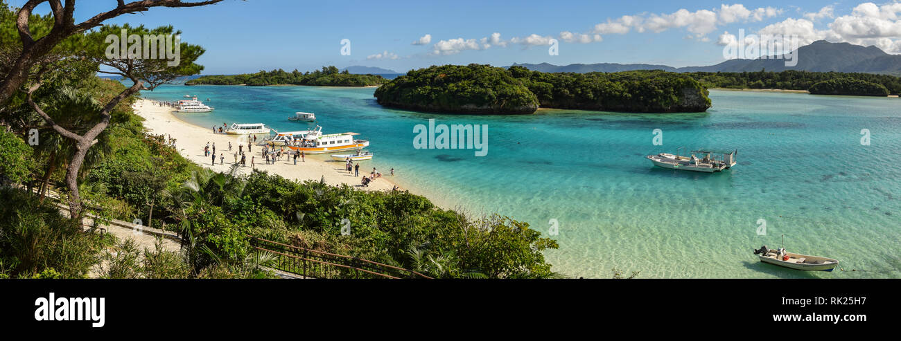 Die schöne Kabira Bucht in Ishigaki, Präfektur Okinawa Stockfoto