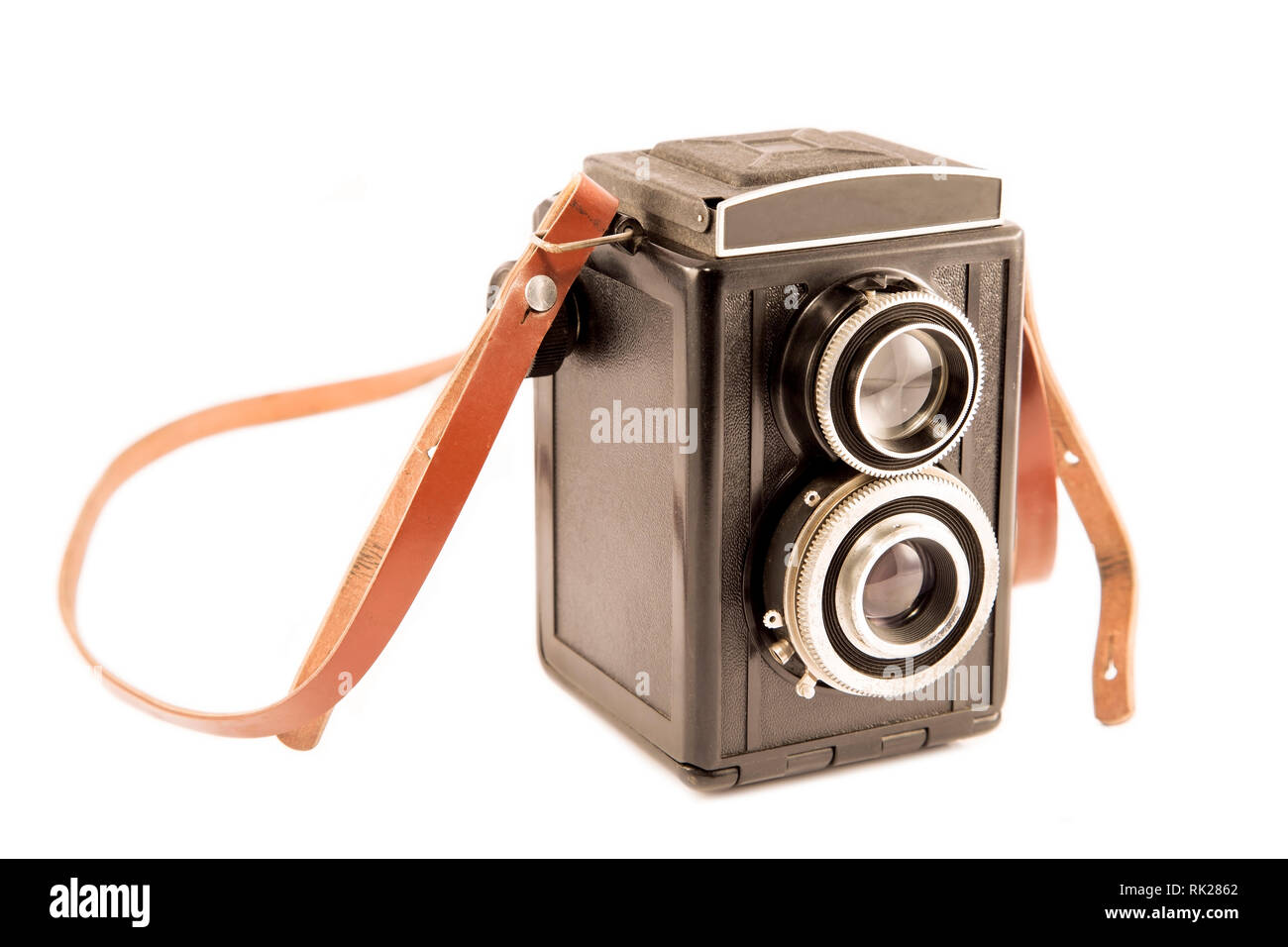 Alte Kamera mit dem Lederriemen Stockfotografie - Alamy