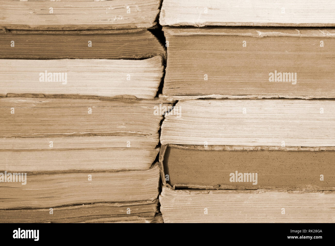Antike Bücher Hintergrund-getonten Bild Stockfoto