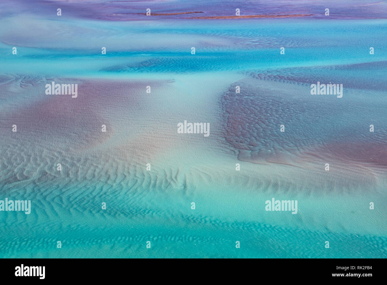 Roebuck Bay, Broome, Western Australia, Australien Luftaufnahme bei Ebbe Stockfoto