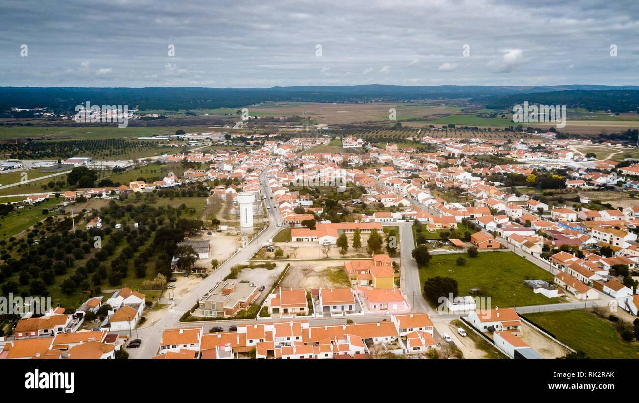 Luftbild foto Couco in Coruche Portugal. Stockfoto