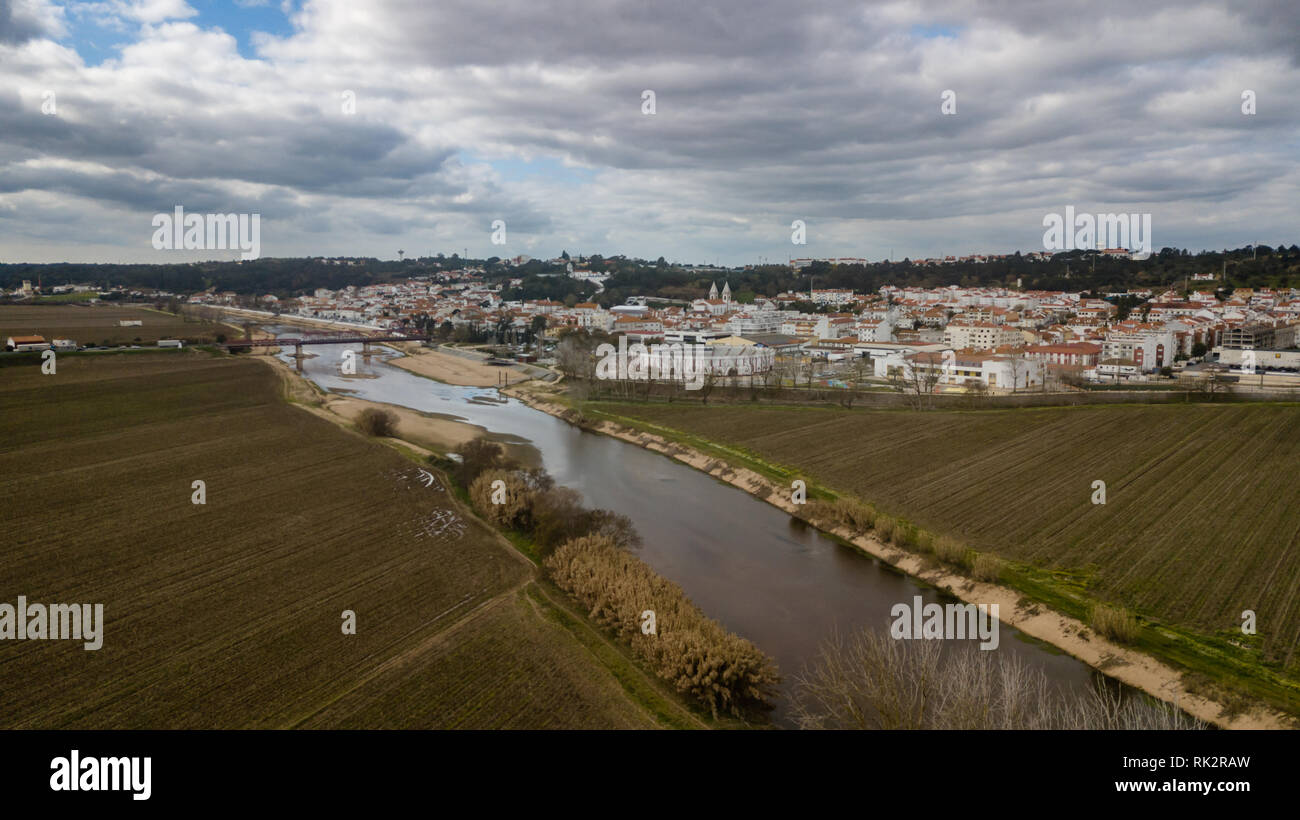 Portugal, Region Ribatejo, Santarem, Coruche am Ufer der Sorraia Fluss, fließt in den Fluss Tejo am Ufer der Sorraia Fluss Stockfoto