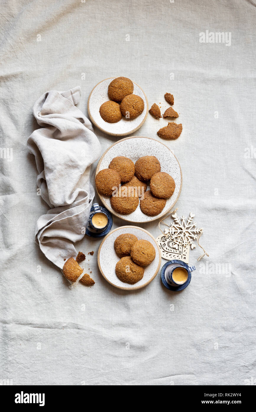 Ingwer cookies mit Melasse Stockfoto