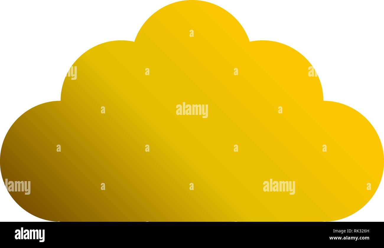 Cloud Symbol - golden Gradient, isoliert - Vector Illustration Stock Vektor
