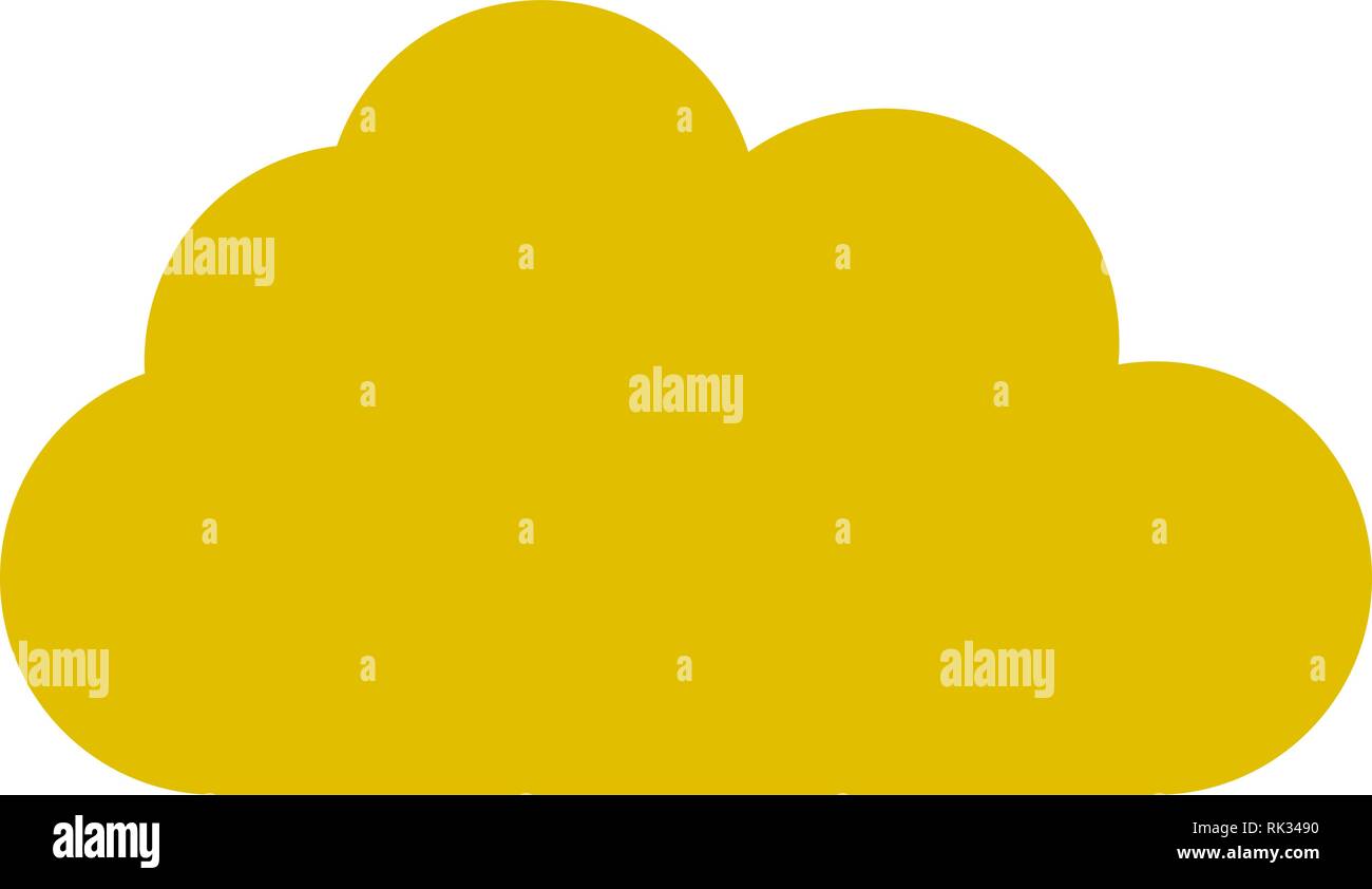 Cloud Symbol - golden Einfache, isoliert - Vector Illustration Stock Vektor