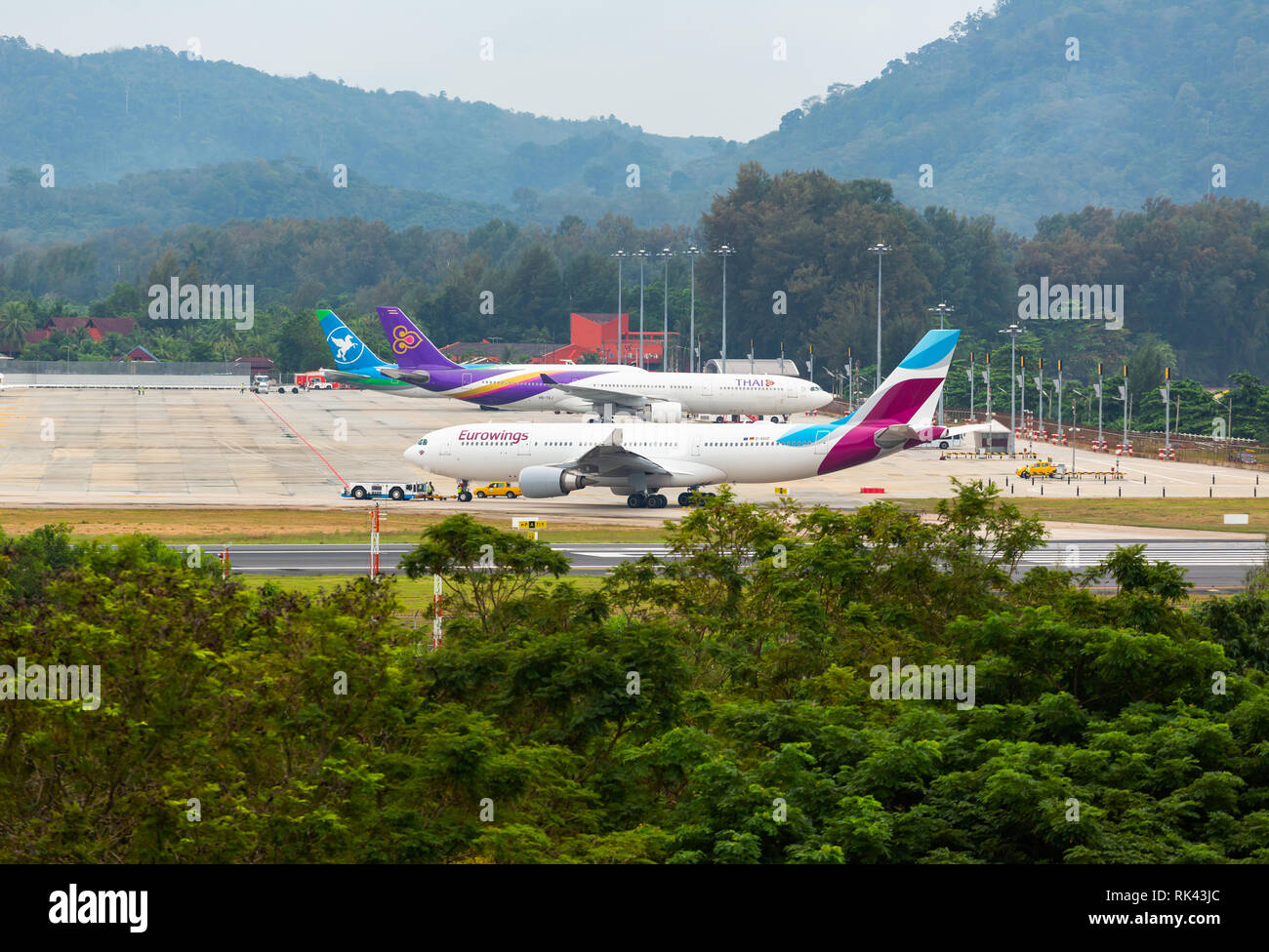 Airbus Eurowings Bereit zum Abheben Stockfoto