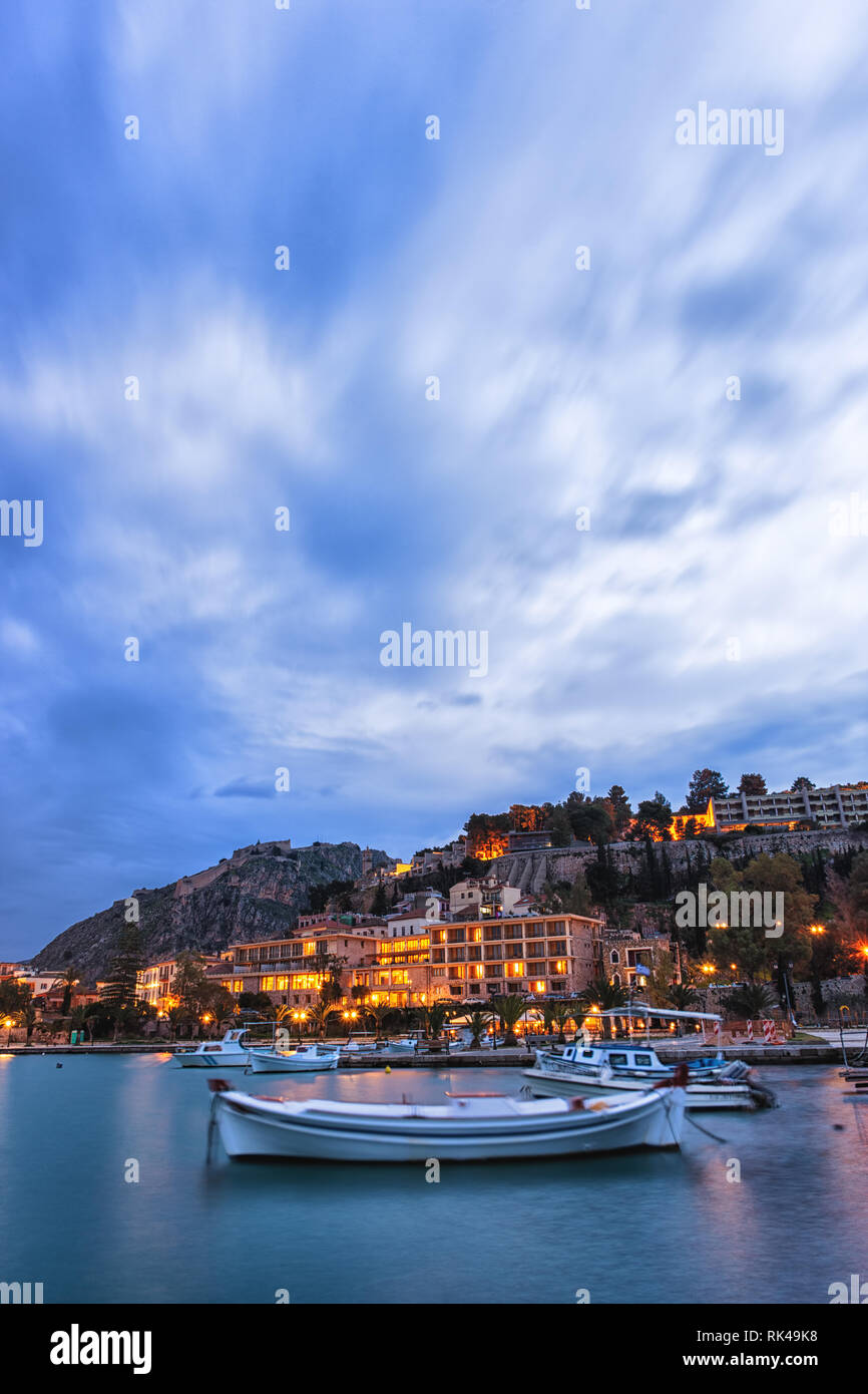 Die erste Hauptstadt von Griechenland, Nafplio Stadt Stockfoto