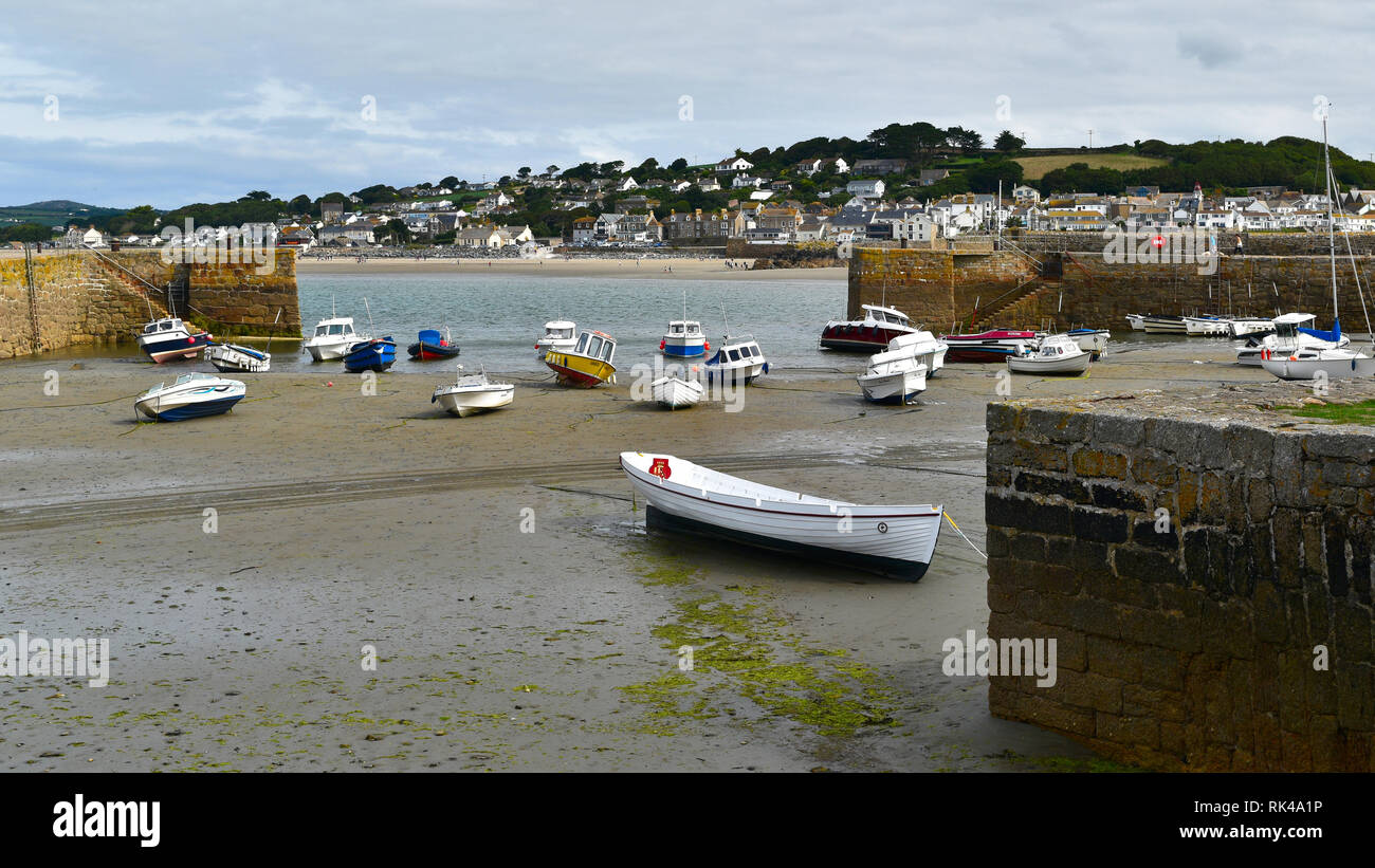 St Michael's Mount Hafen - Ebbe Stockfoto