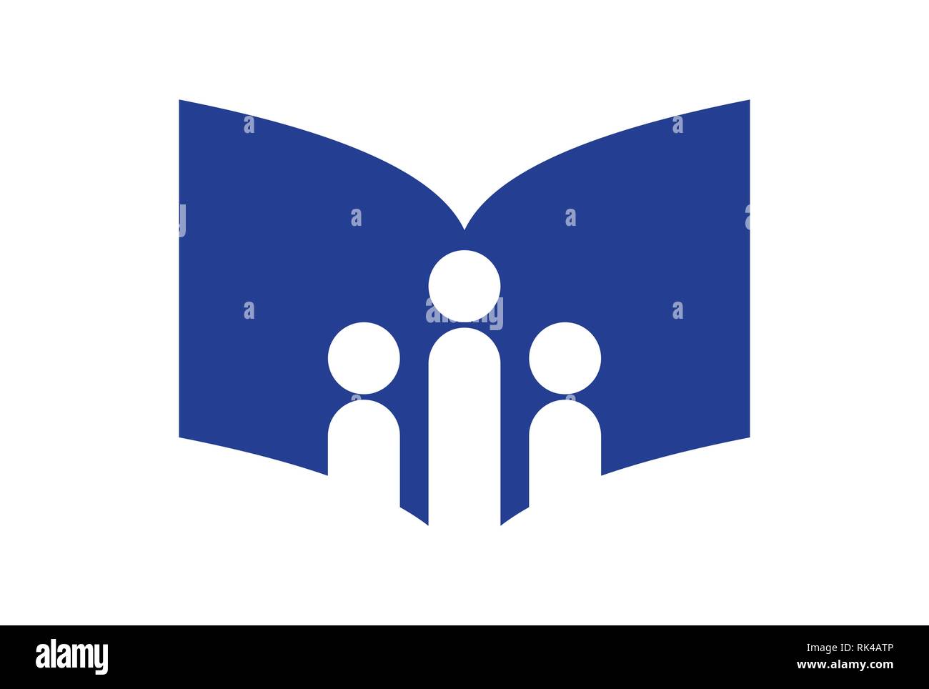 Abstraktes Buch Studie Schule Logo Symbol Stock Vektor