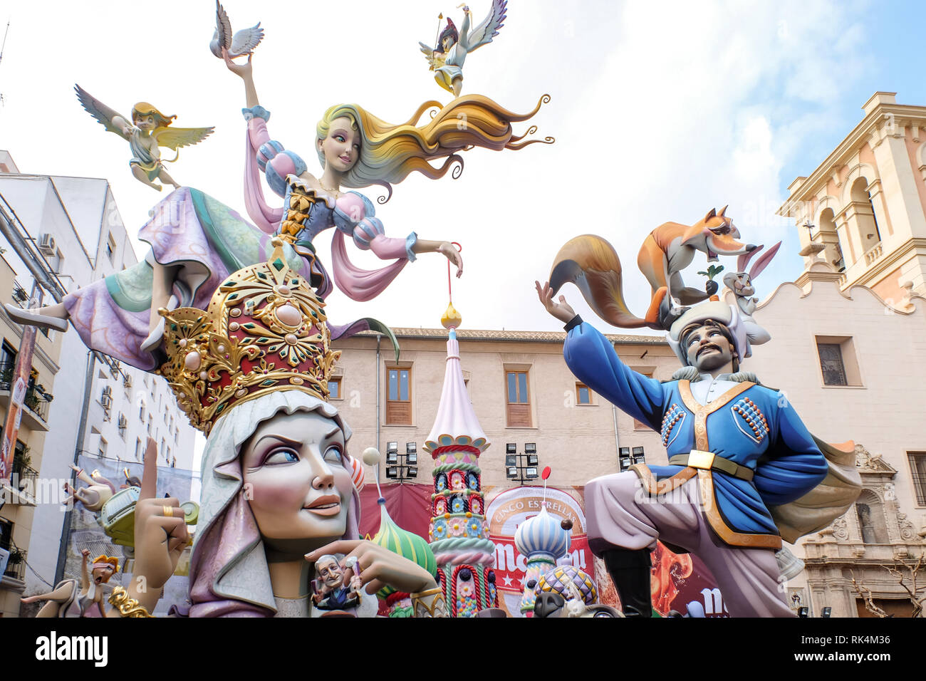 Fallas in Valencia Stockfoto