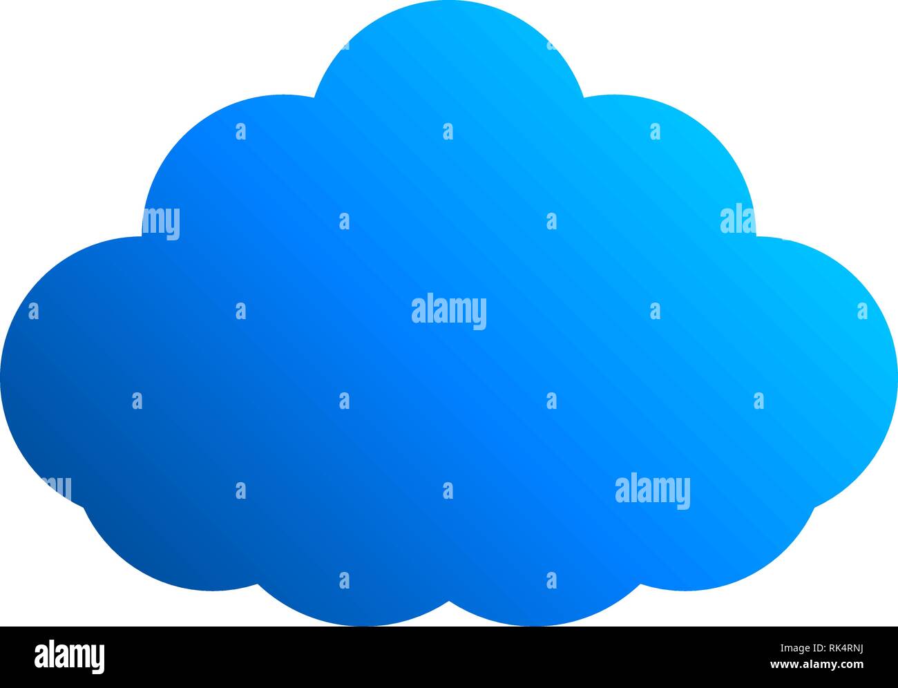 Cloud Symbol-blauen Gradienten, isoliert - Vector Illustration Stock Vektor