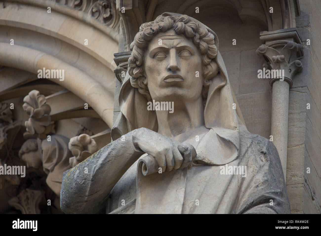 Status bei Metz Kathedrale in Frankreich Stockfoto