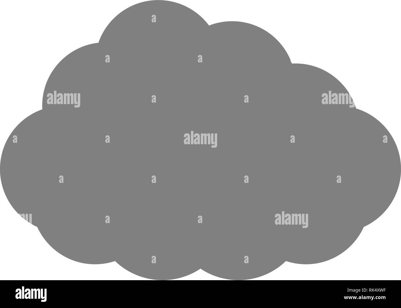 Cloud Symbol-grau einfach, isoliert - Vector Illustration Stock Vektor