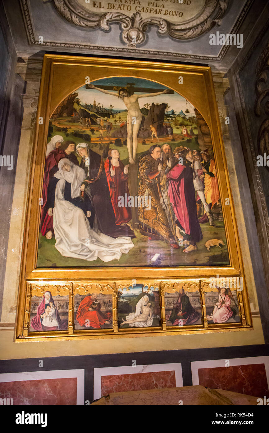 Mittelalterliche Malerei in das Innere der Kirche von Saint Nicolas