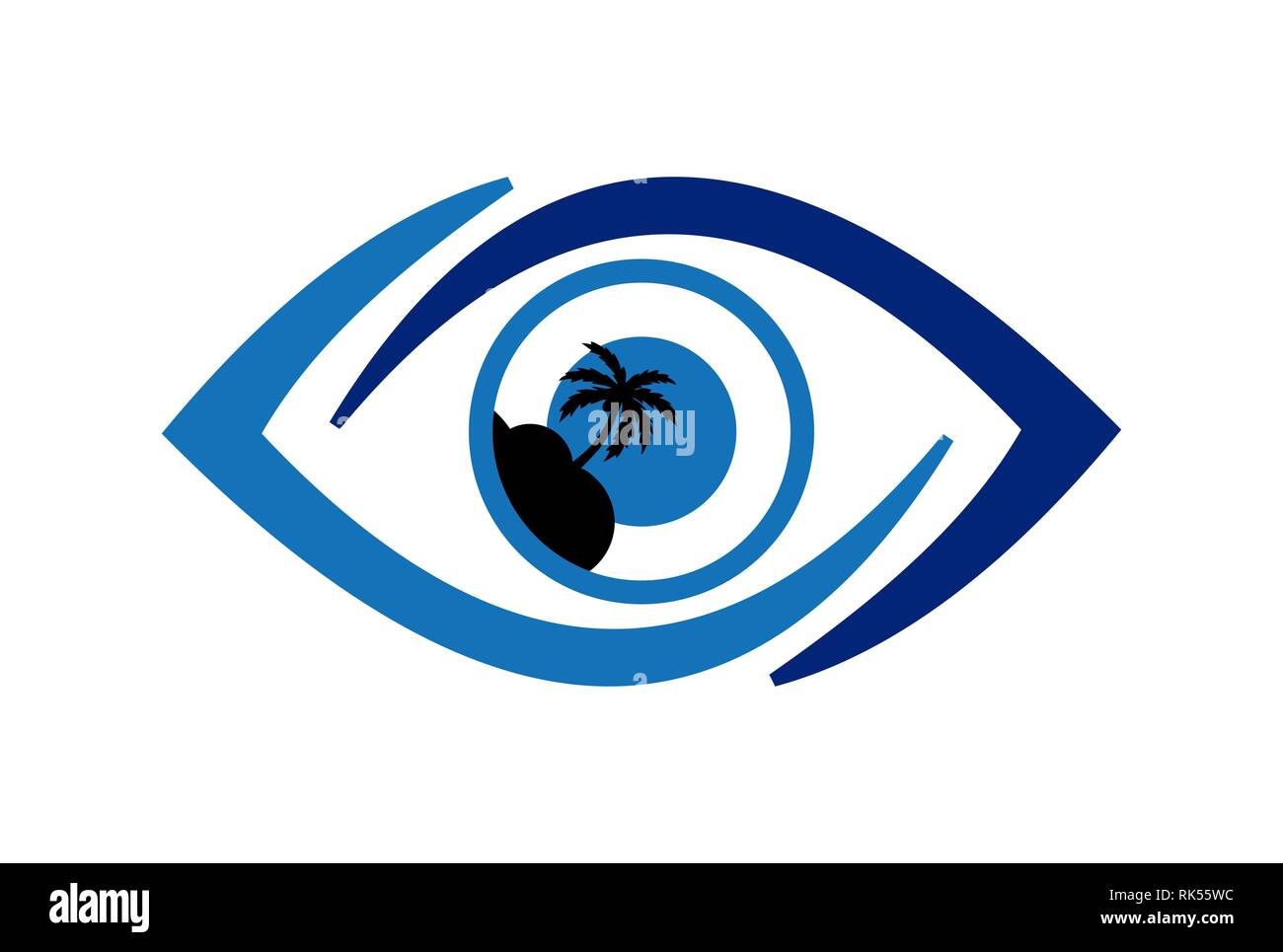 Abstrakte Auge Archipels Symbol logo Stockfoto