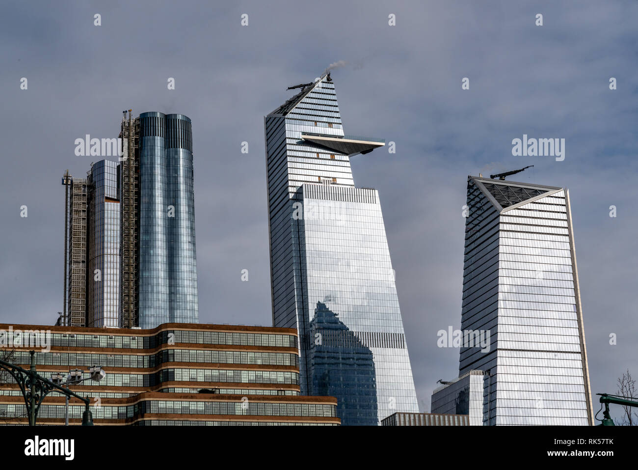 New York, USA. 12. JAN 2019. Neue Wolkenkratzer in New York City's Hudson Yards gebaut sind die Änderung der Skyline von Lower Manhattan. Foto von Enrique S Stockfoto