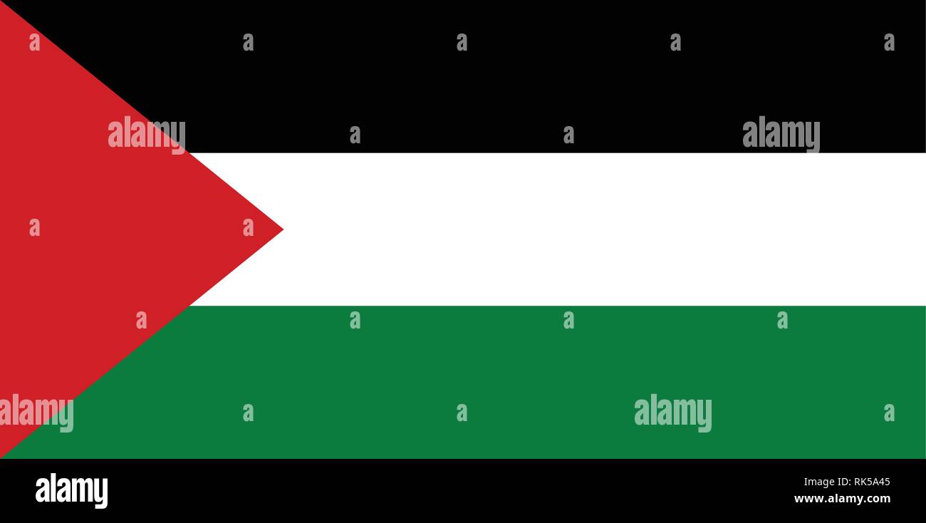 Vektor Symbol Fahne von Palästina. Staat Palästina Markierungsfahne" Stock Vektor