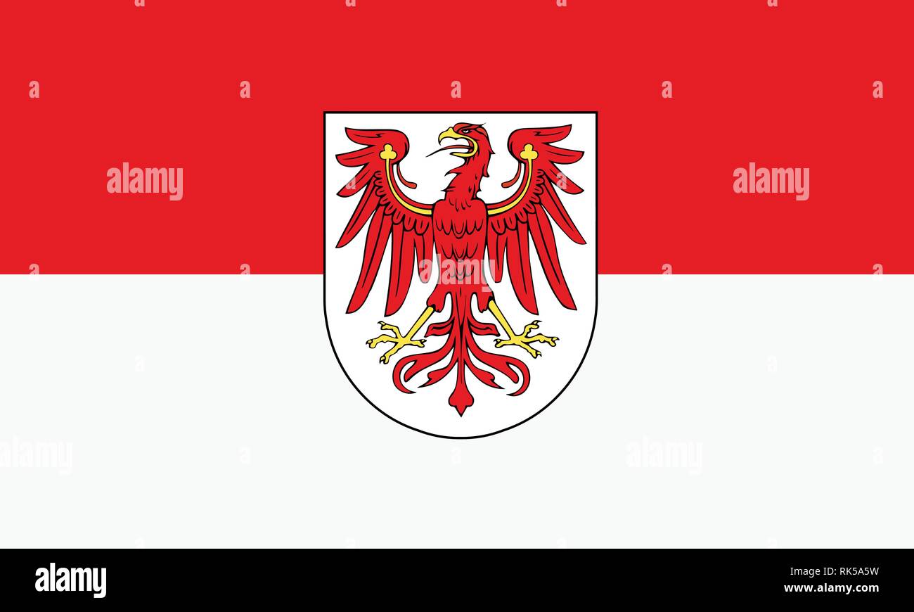 Aufkleber - Fahne-Flagge von Brandenburg