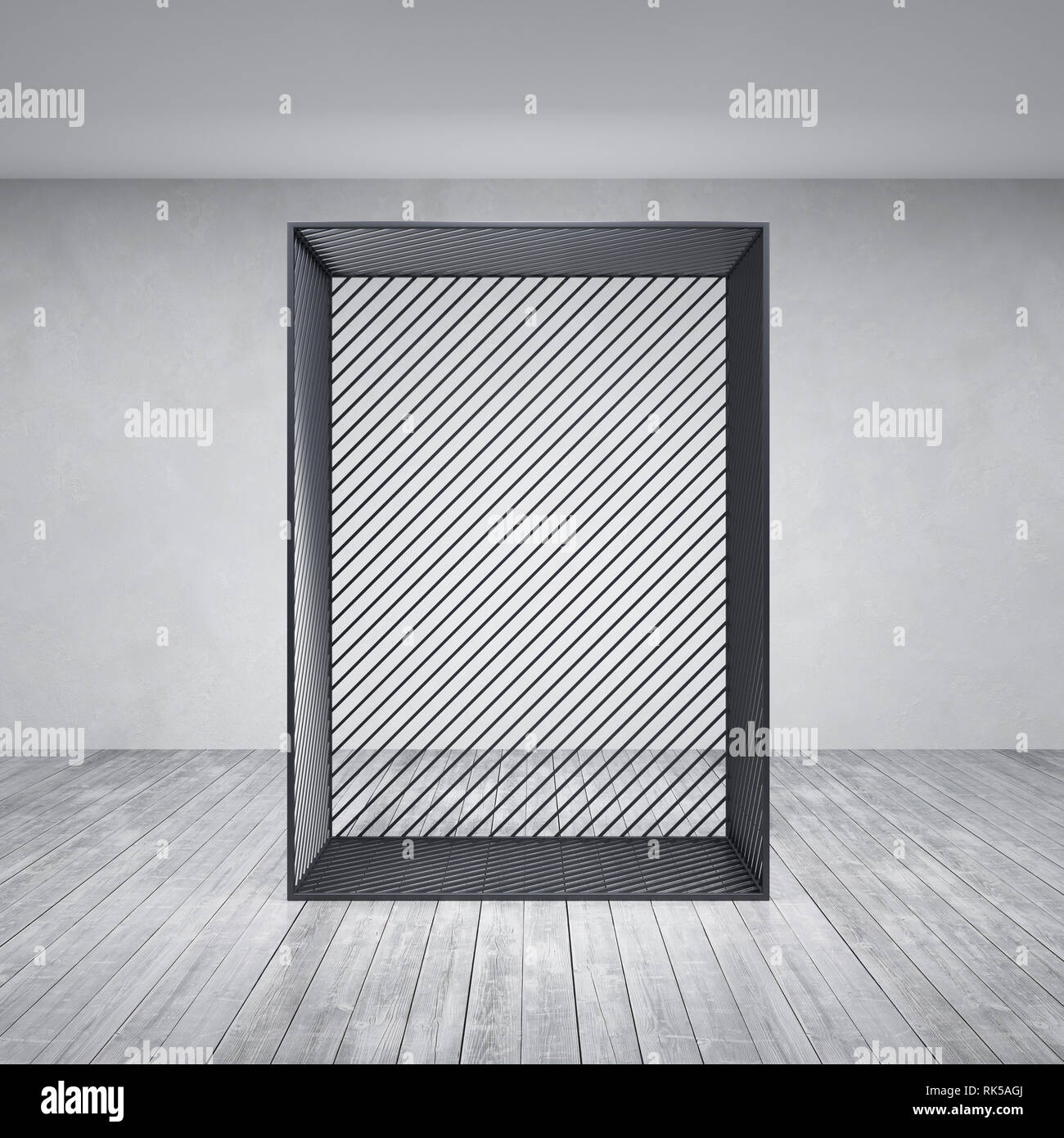 Metall rack Konstruktion in die Loft Innenraum, 3D-Rendering Stockfoto