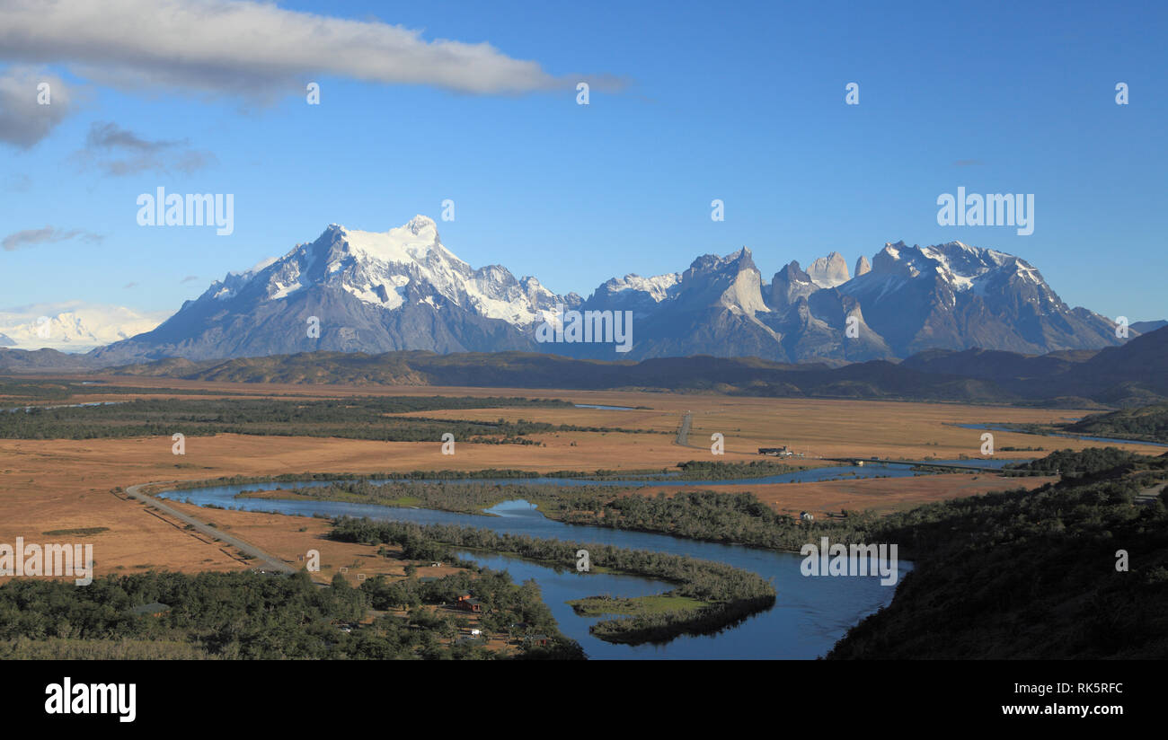 Chile, Magallanes, Torres del Paine, Nationalpark, Rio Serrano, Stockfoto