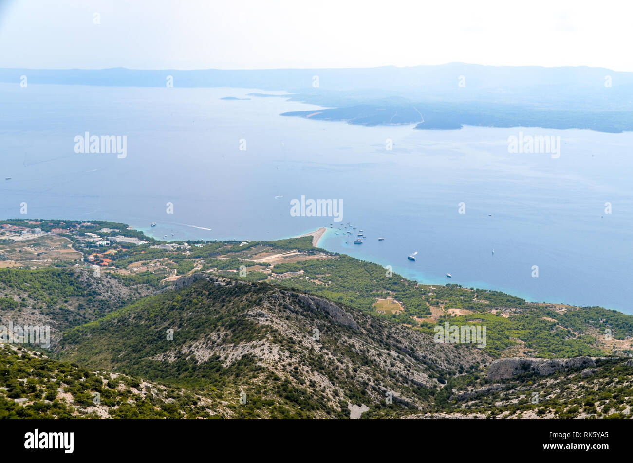 Vidova Gora Wanderweg auf der Insel Brac, Kroatien Stockfoto