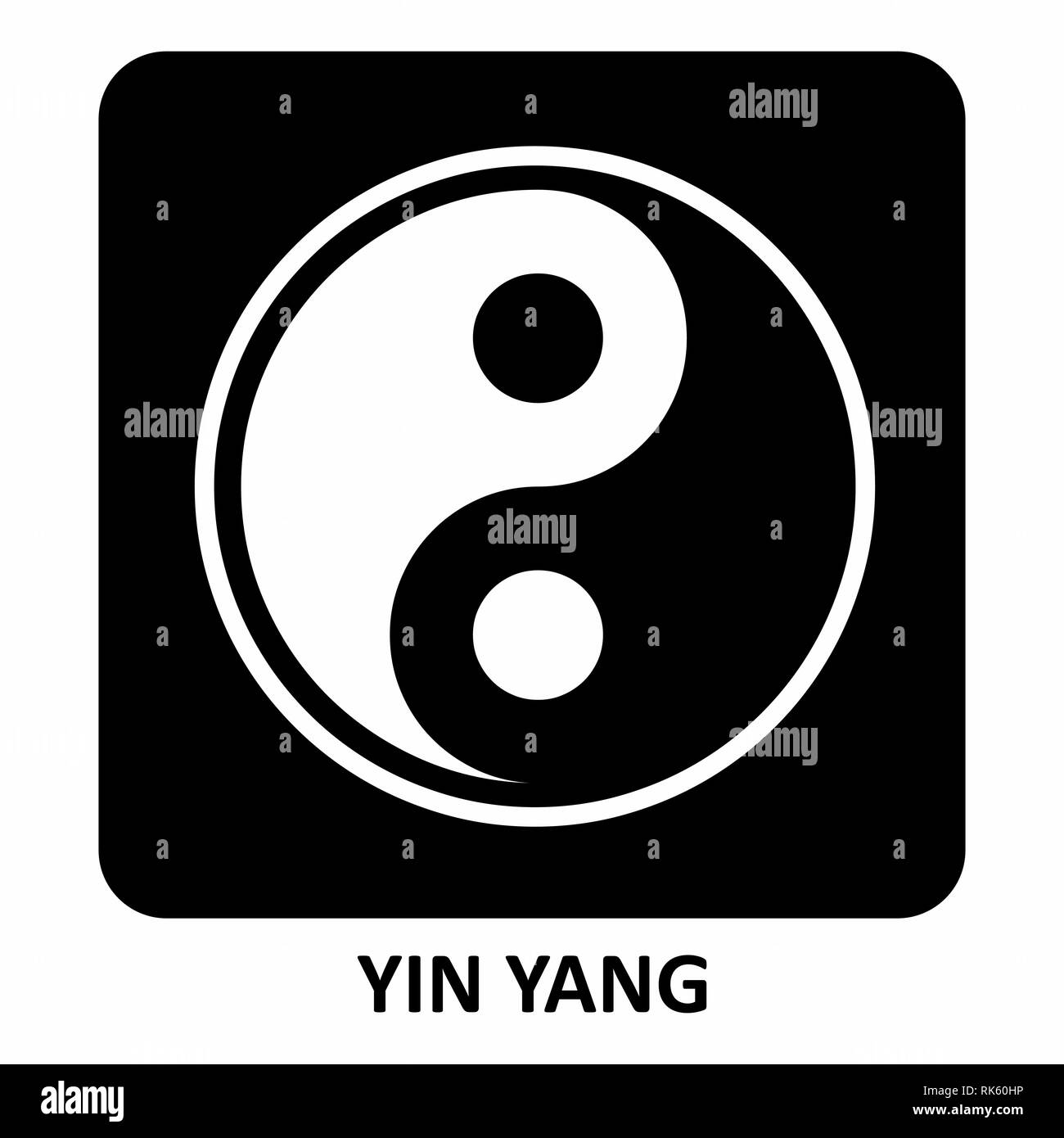 Die schwarzen und weißen Yin Yang Symbol Abbildung Stock Vektor