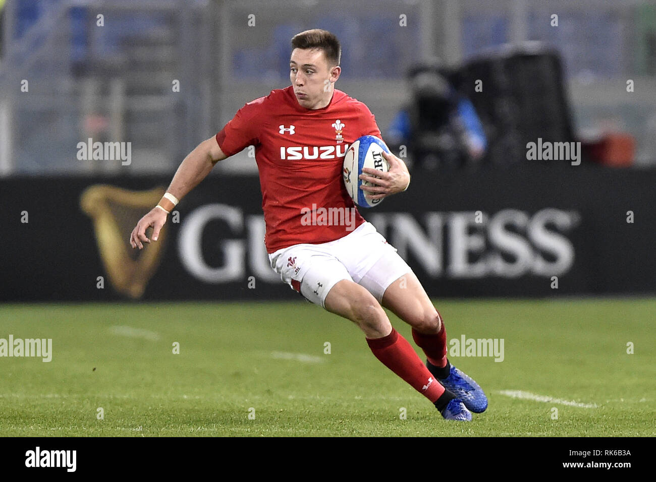 Rom, Italien. 09. Februar, 2019. Josh Adams von Wales während der sechs Nationen 2019 Match zwischen Italien und Wales Stadio Olimpico, Rom, Italien Am 9. Februar 2019. Foto von salvio Calabrese. Credit: UK Sport Pics Ltd/Alamy leben Nachrichten Stockfoto