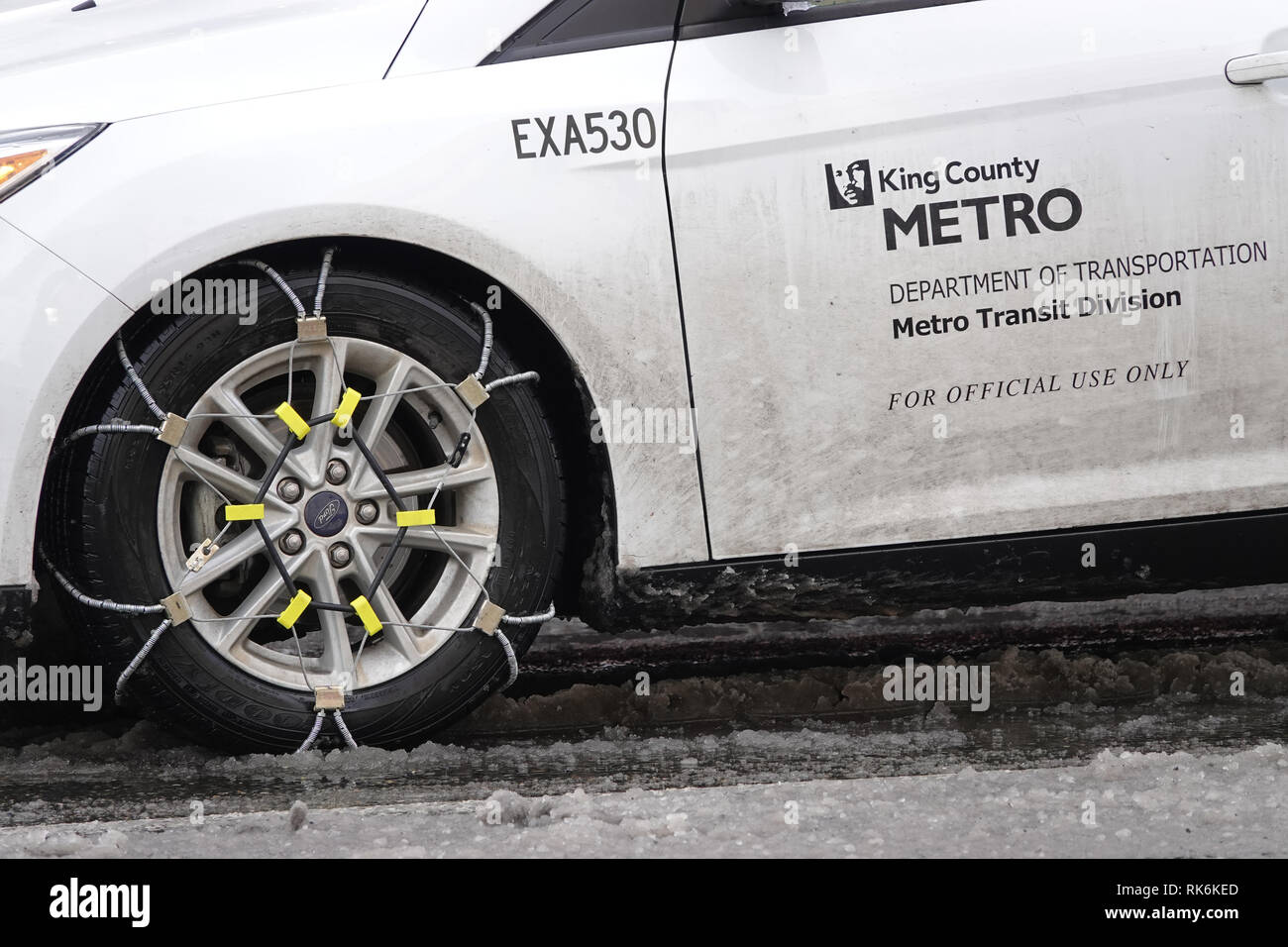 Fahrzeug Ist Eingeschneit Was Müssen Sie Tun Bevor Sie Losfahren Bellevue, WA, USA. 9 Feb, 2019. Bellevue ist eingeschneit. King County