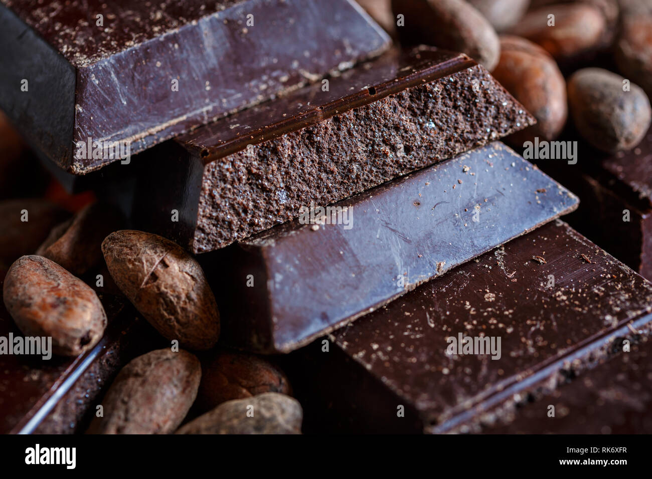Cioccolato di Modica (Schokolade von Modica, Scily) Stockfoto