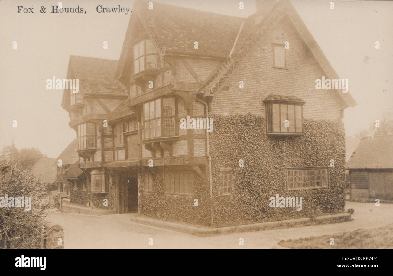 Fox und Jagdhunde Public House, Crawley, Winchester, Hampshire, England Stockfoto