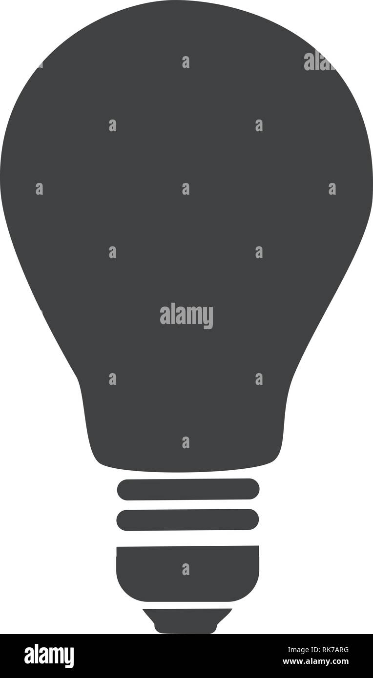 Glühlampe Vektorsymbol isoliert. Lampe, Zeichen, Symbol. Idee Stock Vektor