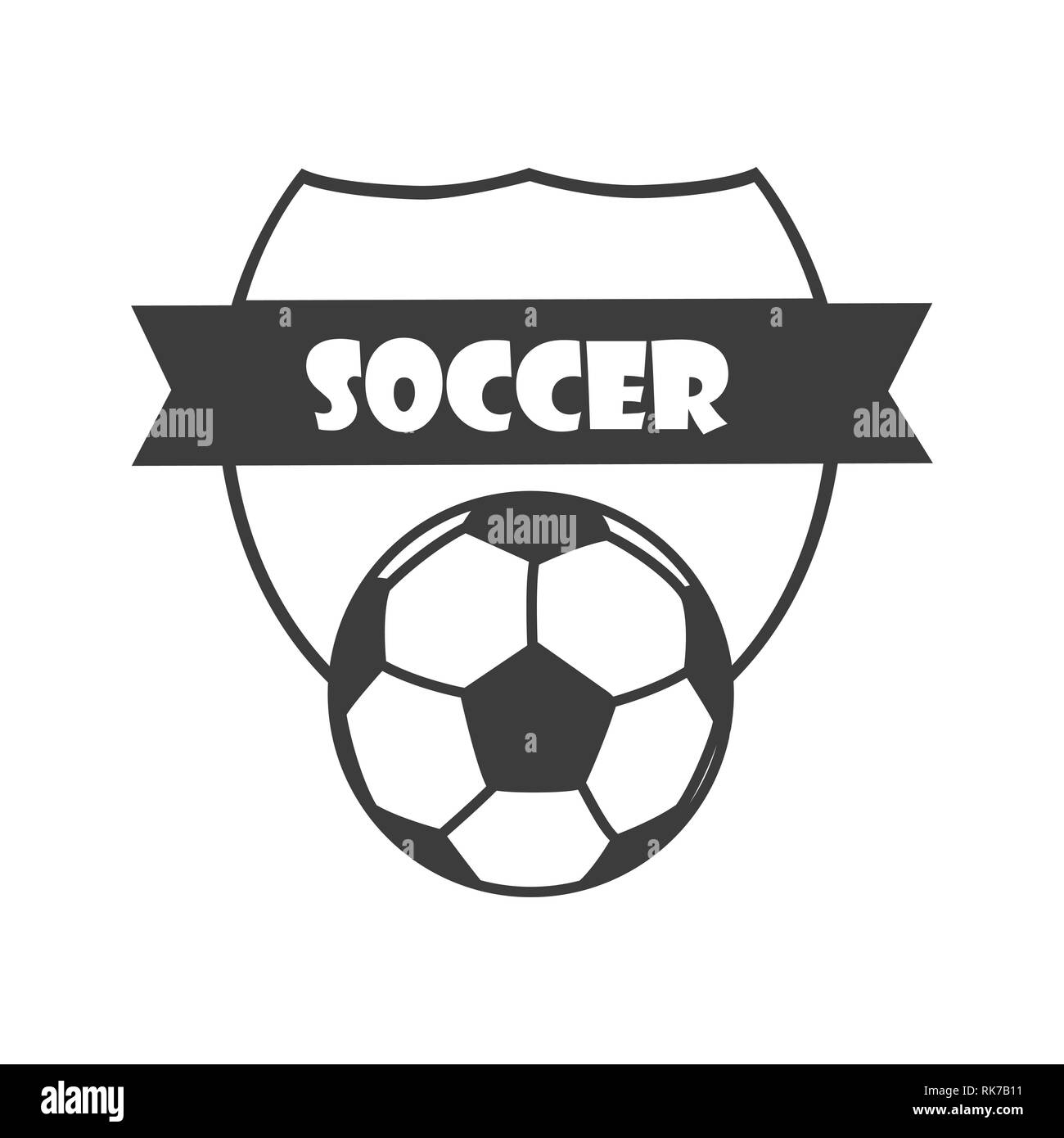 Fußball, Fußball Club Vector Logo, Logo Vorlage. Im europäischen Fußball, Fußball Label, Emblem und Design Element Stock Vektor