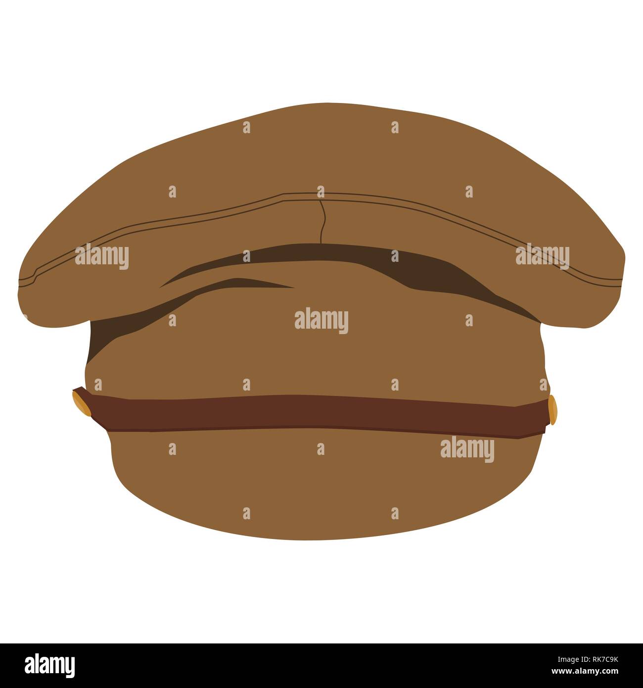 Vector Illustration Militär oder Armee, Hut, Mütze mit Visier template Design. Stock Vektor