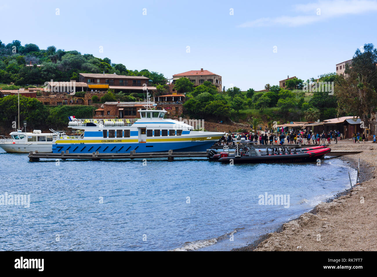 Colombo Linie Bootstour, Girolata, Korsika, Frankreich Stockfoto