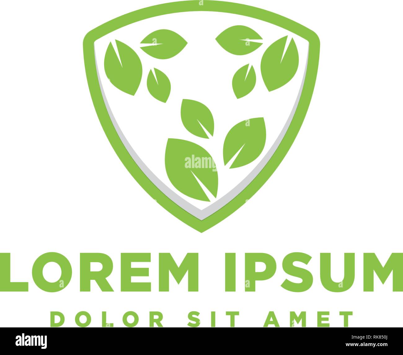 Natur shield eco Logo template Vector Illustration icon-Element Stock Vektor